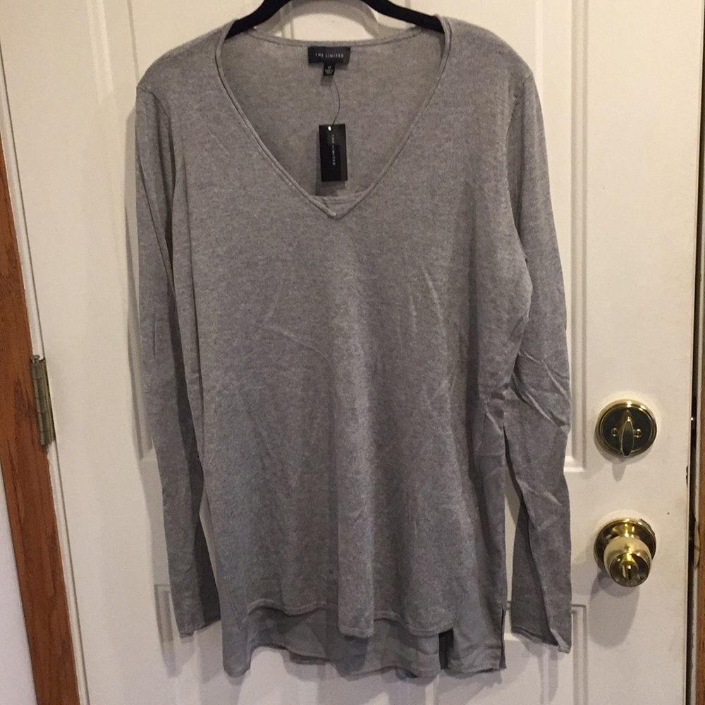 NWT Oversized Gray Sweater w/Lining in Front M